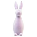 Floristik24 Easter bunny decorative bunny standing flocked lilac H47cm