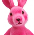 Floristik24 Bunny flocked pink 30cm