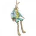 Floristik24 Fabric easter bunny, bunny with clothes, easter decoration, bunny boy H46cm