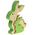 Floristik24 Decorative wooden rabbit with child 9cm assorted colors 6pcs