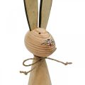 Floristik24 Easter bunnies, spring decoration made of wood, Easter nature, black and white H28cm set of 2