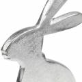 Floristik24 Easter bunny stand with wooden base Easter bunny metal Easter decoration