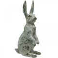 Floristik24 Easter bunny in concrete look, spring decoration with gold accents, garden figure vintage look H42cm