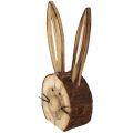 Floristik24 Rabbit head made of wood nature 11cm - 12cm 6pcs