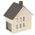 Floristik24 Metal House Lantern Windlight Decoration 16cm Beige and Grey
