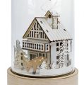 Floristik24 House lit with bell jar 27,5cm