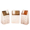 Floristik24 Decorative ceramic house set, miniature houses for standing, 7cm, 3 pieces