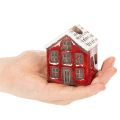 Ceramic candle holder, decorative house with snow for table decoration, 7cm, 2 pieces | Floristik24.co.uk