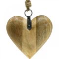 Floristik24 Wooden heart, decorative heart for hanging, heart decoration H19cm