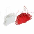 Floristik24 Heart to hang, wedding decoration, pendant heart, heart decoration, Valentine&#39;s Day 12pcs