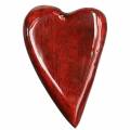 Floristik24 Mango Wood Hearts Glazed Red 6.2-6.6cm × 4.2-4.7cm 16pcs