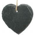 Floristik24 Slate Heart for hanging 7 x 7,5cm 6pcs