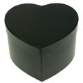 Floristik24 Flower box heart black 18 / 20cm 2pcs