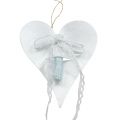 Floristik24 Heart Hanger with Orchid Tube White 16cm 6pcs