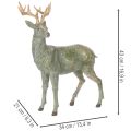 Green Polyresin Deer Figurine for Indoor Decoration, 43cm | Floristik24.co.uk