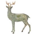 Green Polyresin Deer Figurine