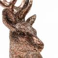 Floristik24 Decorative deer glitter copper 14cm 4pcs