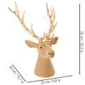 Deko Deer Head Sculpture with Large Gold Antlers 52cm | Floristik24.co.uk