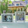 Floristik24 Wedding money box &quot;Honeymoon Fund&quot; wood with glass front white H15m