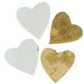 Floristik24 Wooden heart in the bag 2cm - 4cm 24pcs