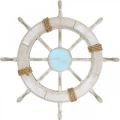Floristik24 Wooden steering wheel Nautical decoration Maritime wall decoration Ø45cm
