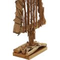 Wooden fir tree decoration wood decoration natural branches vines 25x10x50cm