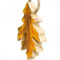 Floristik24 Decorative leaves wood for hanging colorful autumn decoration 6.5×4cm 12pcs