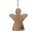 Floristik24 Wooden angel natural decorative hanger angel decoration 8×1×10cm 6pcs