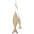 Floristik24 Wooden fish decorative hangers fish blue white 11.5/20cm set of 2