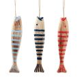 Floristik24 Wooden fish for hanging fish decoration wood 29cm colored 3 pieces