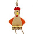 Floristik24 Wooden hanger chicken sort. 15cm 12pcs