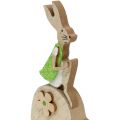 Floristik24 Wooden rabbit on heart 16,5cm 4pcs