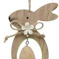 Floristik24 Decorative hanger wooden rabbit with egg 4pcs