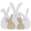 Floristik24 Wooden rabbit stand White Natural H18.5cm