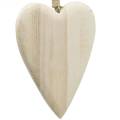 Floristik24 Wooden hearts to hang natural 10cm 4pcs