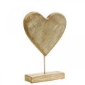 Floristik24 Wooden heart heart deco wood metal nature country style 20x6x28cm