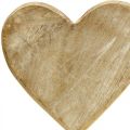 Floristik24 Wooden heart heart on a stick deco heart wood natural 25.5cm H33cm
