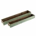 Floristik24 Planter wooden box with handles antique green 74 × 14/66 × 11cm set of 2