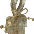 Floristik24 Wooden candle, table decoration Shabby Chic, wood decoration with glitter effect H29.5cm