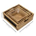 Set of 3 Wooden Crates with Chalkboard and Inserts – 30cm | Floristik24.co.uk