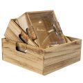Set of 3 Wooden Crates with
