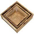 Set of 3 Wooden Crates with