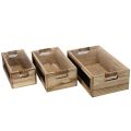 Set of 3 Wooden Crates with