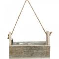 Floristik24 Wooden box for planting, tool box, plant box with handle, wood decoration 30cm