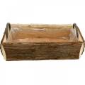 Floristik24 Wooden box for planting, plant pot with handles, flower box with bark 45.5 cm