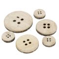 Floristik24 Deco button made of white washed wood 15pcs