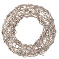 Floristik24 Natural White Wooden Wreath Ø30cm H9.5cm