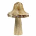 Floristik24 Wooden mushroom natural / white H20cm