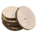 Floristik24 Wooden discs round natural Ø3.5–5cm 400g in a net