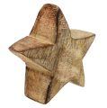 Floristik24 Wooden star nature 5cm - 6cm in box 12pcs